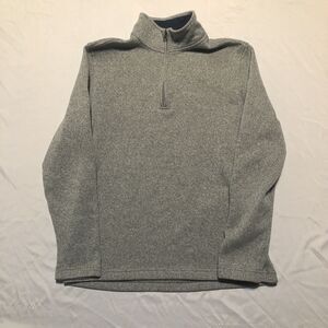 Izod Mens 1/4 Zip Size M Long Sleeve Fleece Pullover Shirt